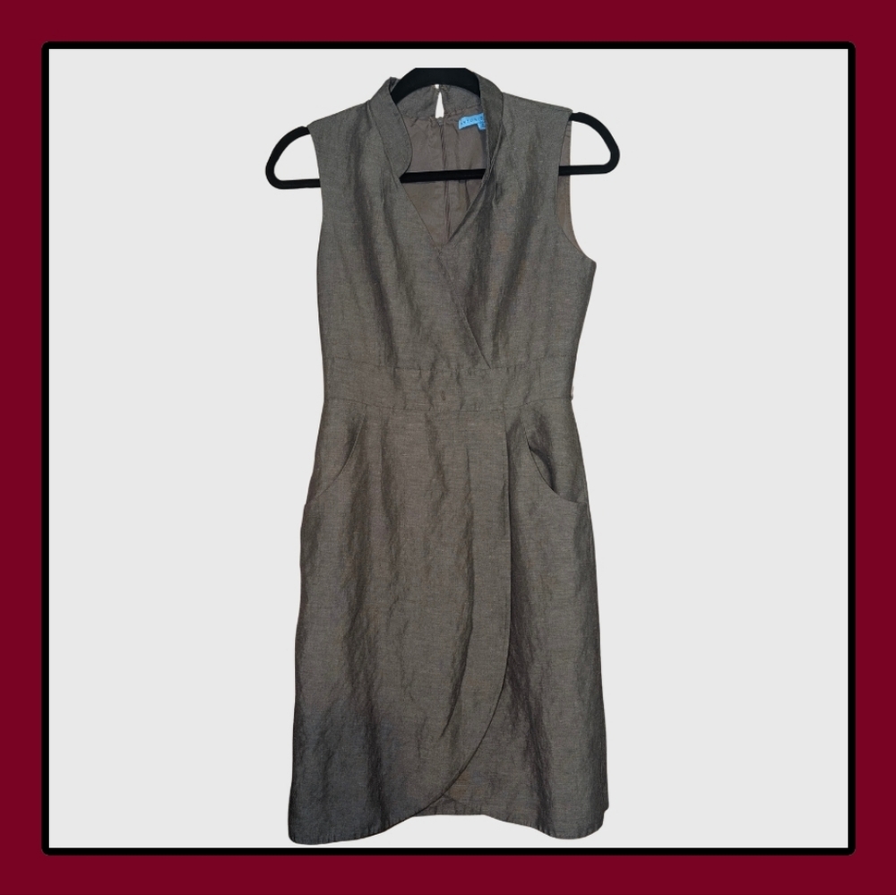 Elegant Gray Sleeveless Dress